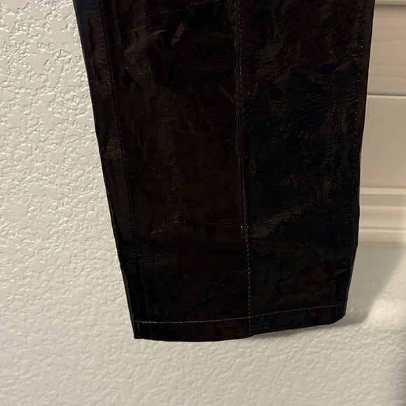 Zadig & Voltaire Vinyl Lambskin Leather Pants SZ 34/xs Straight Leg - Picture 5 of 16
